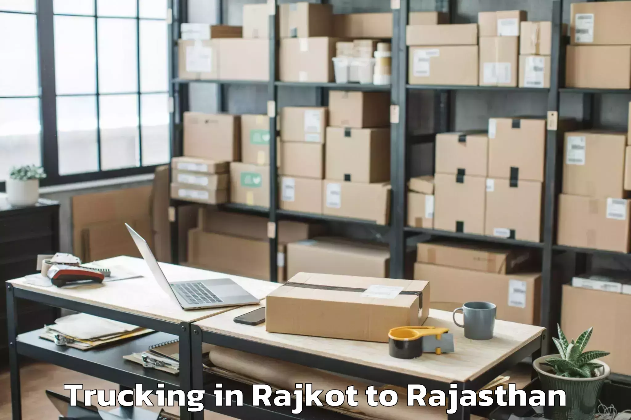 Book Rajkot to Basni Trucking Online